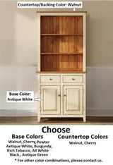 Amish Handmade Bookcase Cabinet - Large Cabinet Hutch- Multipurpose Cabinet Drawers - Farmhouse - Storage - Rustic - Case Goods -Home Decor