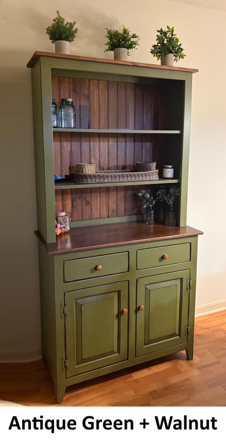 Amish Handmade Bookcase Cabinet - Large Cabinet Hutch- Multipurpose Cabinet Drawers - Farmhouse - Storage - Rustic - Case Goods -Home Decor