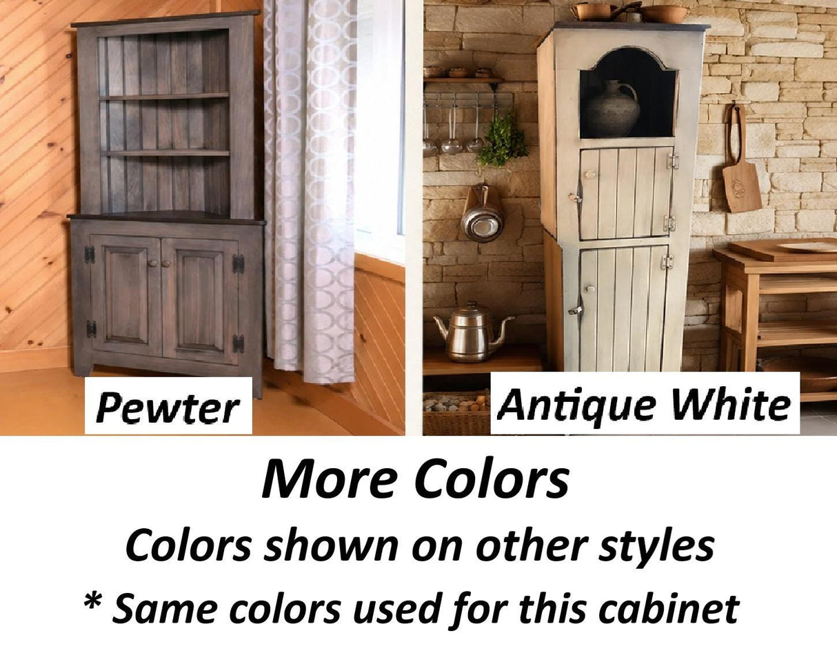 Amish Handmade Cabinet with Two Drawers, Farmhouse Furniture Wooden Hall Cabinet 2 Door Cabinet Primitive Cabinet Buffet Cabinet Home Decor