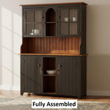 Amish Handmade Multipurpose Cabinet - China Cabinet - Glass Cabinet - Farmhouse - Organizer - Storage - Rustic - Case Goods - Home Decor
