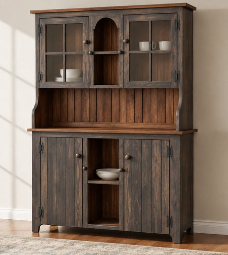 Amish Handmade Multipurpose Cabinet - China Cabinet - Glass Cabinet - Farmhouse - Organizer - Storage - Rustic - Case Goods - Home Decor
