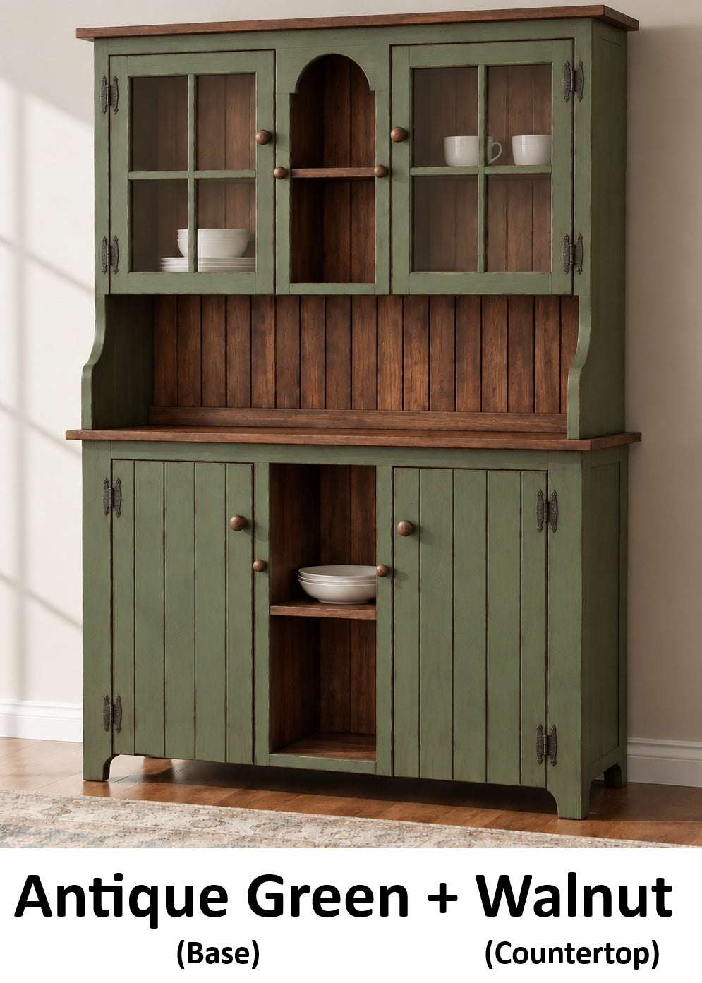 Amish Handmade Multipurpose Cabinet - China Cabinet - Glass Cabinet - Farmhouse - Organizer - Storage - Rustic - Case Goods -Home  Decor
