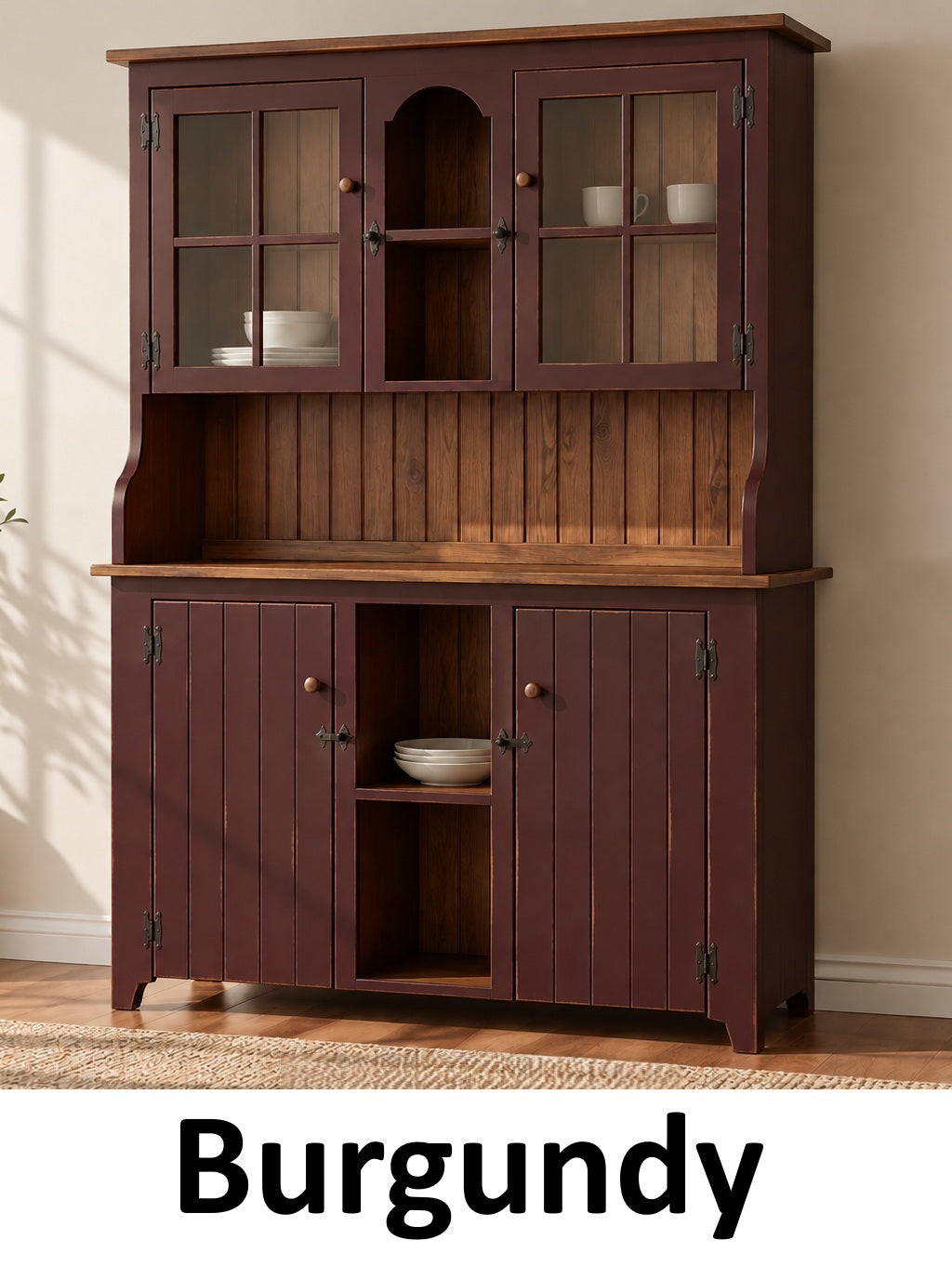 Amish Handmade Multipurpose Cabinet - China Cabinet - Glass Cabinet - Farmhouse - Organizer - Storage - Rustic - Case Goods -Home  Decor