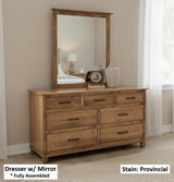 Amish Handmade Dresser With Mirror - Bedroom Set - Drawer Chest - Drawer Dresser - Queen Bed Set - Nightstand - Mirror - Case Goods
