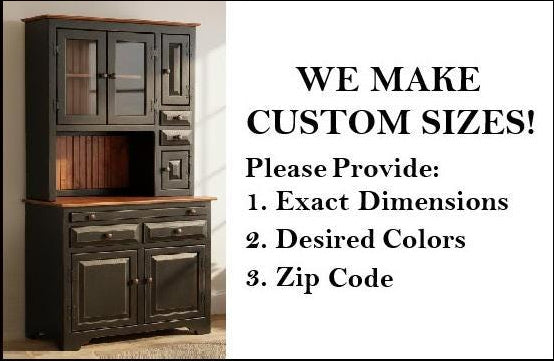 Amish Handmade Multipurpose Cabinet - China Cabinet - Glass Cabinet - Farmhouse - Organizer - Storage - Rustic - Case Goods - Home Decor