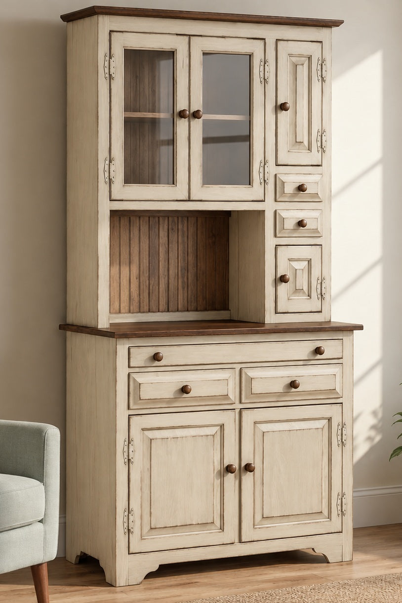 Amish Handmade Multipurpose Cabinet - China Cabinet - Glass Cabinet - Farmhouse - Organizer - Storage - Rustic - Case Goods - Home Decor