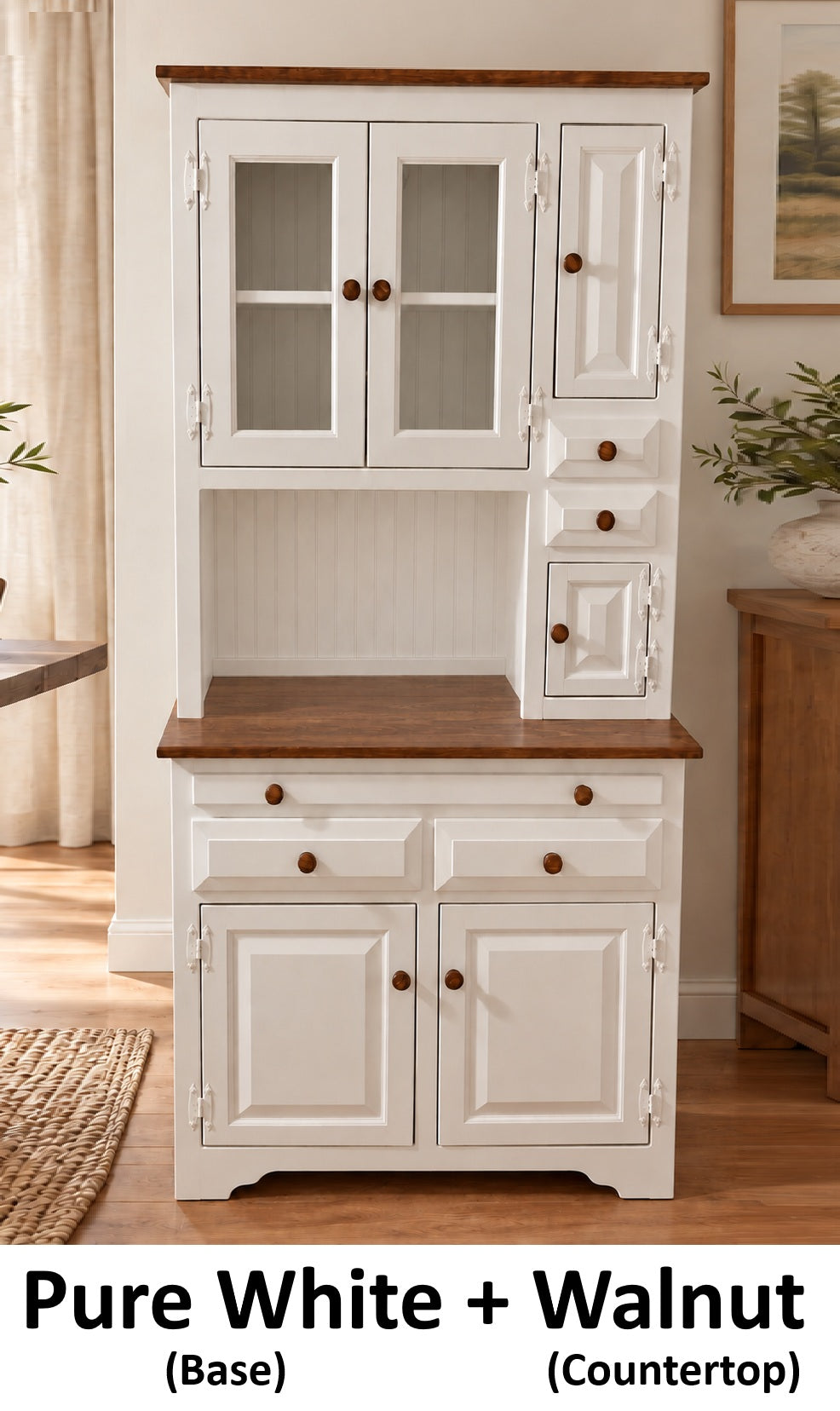 Amish Handmade Multipurpose Cabinet - China Cabinet - Glass Cabinet - Farmhouse - Organizer - Storage - Rustic - Case Goods - Home Decor