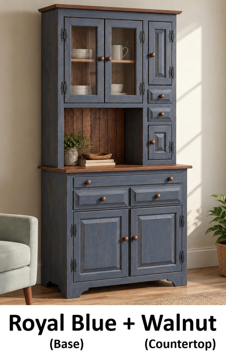 Amish Handmade Multipurpose Cabinet - China Cabinet - Glass Cabinet - Farmhouse - Organizer - Storage - Rustic - Case Goods - Home Decor
