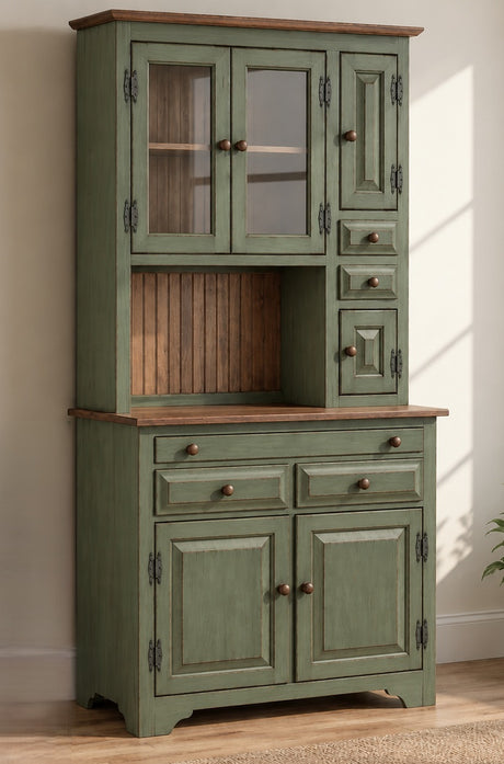 Amish Handmade Multipurpose Cabinet - China Cabinet - Glass Cabinet - Farmhouse - Organizer - Storage - Rustic - Case Goods - Home Decor