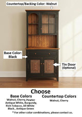 Amish Handmade Multipurpose Cabinet - Glass Cabinet - Large Cabinet - Farmhouse - Organizer - Storage - Rustic - Case Goods - Home Decor