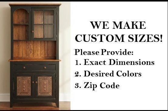 Amish Handmade Multipurpose Cabinet - Glass Cabinet - Large Cabinet - Farmhouse - Organizer - Storage - Rustic - Case Goods - Home Decor