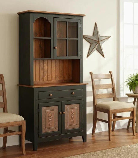 Amish Handmade Multipurpose Cabinet - Glass Cabinet - Large Cabinet - Farmhouse - Organizer - Storage - Rustic - Case Goods - Home Decor