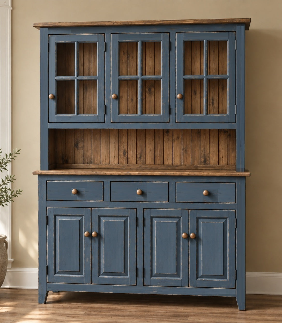 Amish Handmade Multipurpose Cabinet - China Cabinet - Glass Cabinet - Farmhouse - Organizer - Storage - Rustic - Case Goods - Home Decor