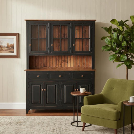 Amish Handmade Multipurpose Cabinet - China Cabinet - Glass Cabinet - Farmhouse - Organizer - Storage - Rustic - Case Goods - Home Decor