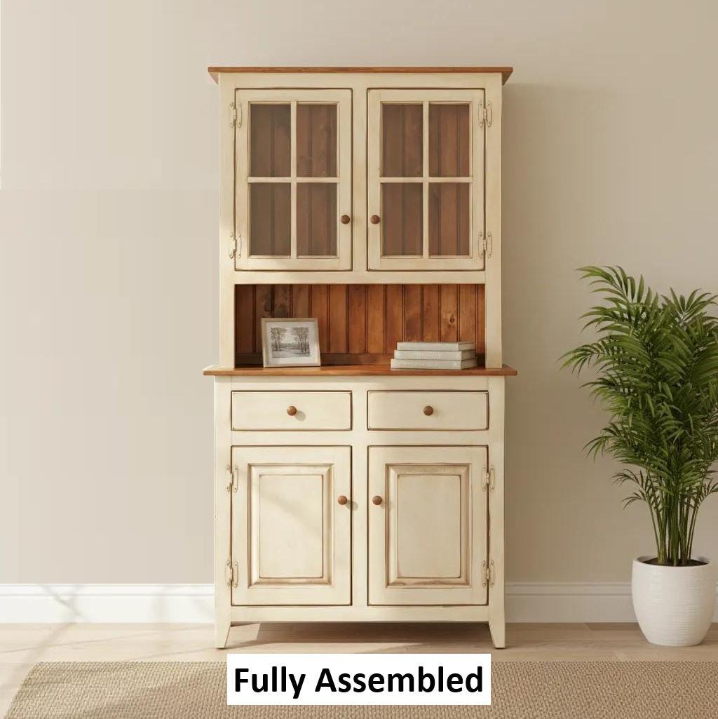 Amish Handmade Multipurpose Cabinet - Glass Cabinet - Large Cabinet - Farmhouse - Organizer - Storage - Rustic - Case Goods - Home Decor