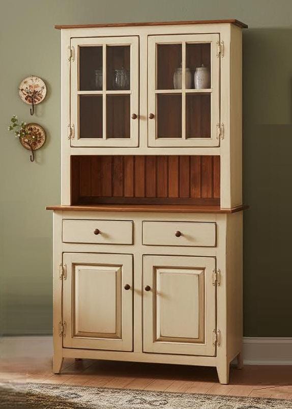 Amish Handmade Multipurpose Cabinet - Glass Cabinet - Large Cabinet - Farmhouse - Organizer - Storage - Rustic - Case Goods - Home Decor