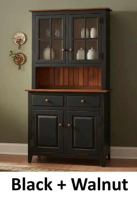 Amish Handmade Multipurpose Cabinet - Glass Cabinet - Large Cabinet - Farmhouse - Organizer - Storage - Rustic - Case Goods - Home Decor
