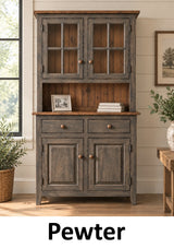 Amish Handmade Multipurpose Cabinet - Glass Cabinet - Large Cabinet - Farmhouse - Organizer - Storage - Rustic - Case Goods - Home Decor