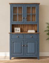 Amish Handmade Multipurpose Cabinet - Glass Cabinet - Large Cabinet - Farmhouse - Organizer - Storage - Rustic - Case Goods - Home Decor