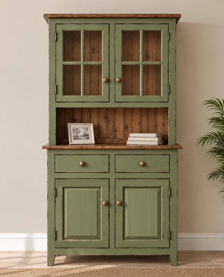 Amish Handmade Multipurpose Cabinet - Glass Cabinet - Large Cabinet - Farmhouse - Organizer - Storage - Rustic - Case Goods - Home Decor