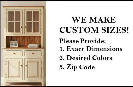 Amish Handmade Multipurpose Cabinet - Glass Cabinet - Large Cabinet - Farmhouse - Organizer - Storage - Rustic - Case Goods - Home Decor