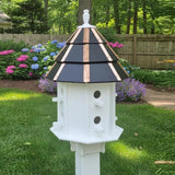 Painted Cedar Roof Birdhouse 2-8 Compartments Amish Handmade Birdhouse Handmade Maintenance Free Gifts for Bird Lovers Large Bird Houses