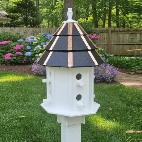 Painted Cedar Roof Birdhouse 2-8 Compartments Amish Handmade Birdhouse Handmade Maintenance Free Gifts for Bird Lovers Large Bird Houses