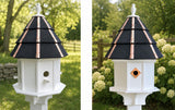 Painted Cedar Roof Birdhouse 2-8 Compartments Amish Handmade Birdhouse Handmade Maintenance Free Gifts for Bird Lovers Large Bird Houses