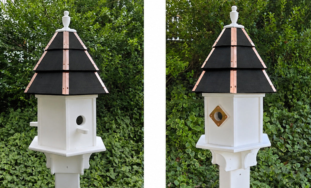 Painted Cedar Roof Birdhouse 2-8 Compartments Amish Handmade Birdhouse Handmade Maintenance Free Gifts for Bird Lovers Large Bird Houses