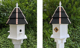 Painted Cedar Roof Birdhouse 2-8 Compartments Amish Handmade Birdhouse Handmade Maintenance Free Gifts for Bird Lovers Large Bird Houses