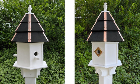 Painted Cedar Roof Birdhouse 2-8 Compartments Amish Handmade Birdhouse Handmade Maintenance Free Gifts for Bird Lovers Large Bird Houses