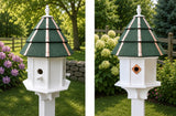 Painted Cedar Roof Birdhouse 2-8 Compartments Amish Handmade Birdhouse Handmade Maintenance Free Gifts for Bird Lovers Large Bird Houses