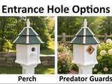 Painted Cedar Roof Birdhouse 2-8 Compartments Amish Handmade Birdhouse Handmade Maintenance Free Gifts for Bird Lovers Large Bird Houses