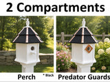 Painted Cedar Roof Birdhouse 2-8 Compartments Amish Handmade Birdhouse Handmade Maintenance Free Gifts for Bird Lovers Large Bird Houses