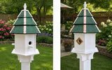 Painted Cedar Roof Birdhouse 2-8 Compartments Amish Handmade Birdhouse Handmade Maintenance Free Gifts for Bird Lovers Large Bird Houses