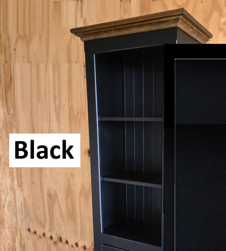 Amish Handmade Pine Cabinet: Farmhouse Kitchen Cupboard with Trash Bin