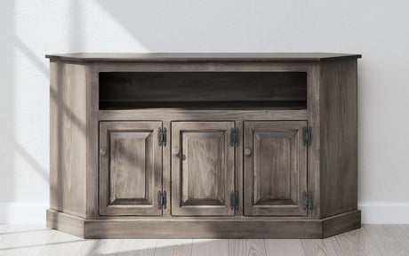 Amish Handmade TV Stand - 3 Door Cabinet - Primitive - Storage - TV Cabinet - Home - Multipurpose Cabinet - Rustic - Open Shelf TV Console