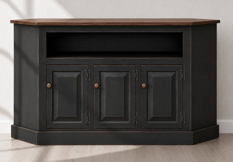 Amish Handmade TV Stand - 3 Door Cabinet - Primitive - Storage - TV Cabinet - Home - Multipurpose Cabinet - Rustic - Open Shelf TV Console