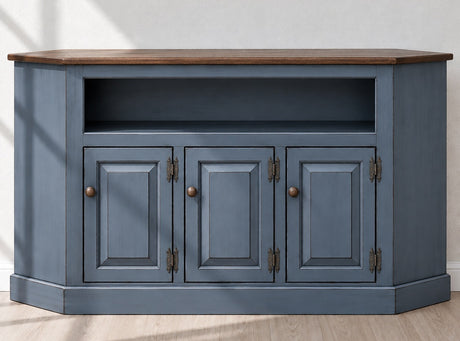 Amish Handmade TV Stand - 3 Door Cabinet - Primitive - Storage - TV Cabinet - Home - Multipurpose Cabinet - Rustic - Open Shelf TV Console