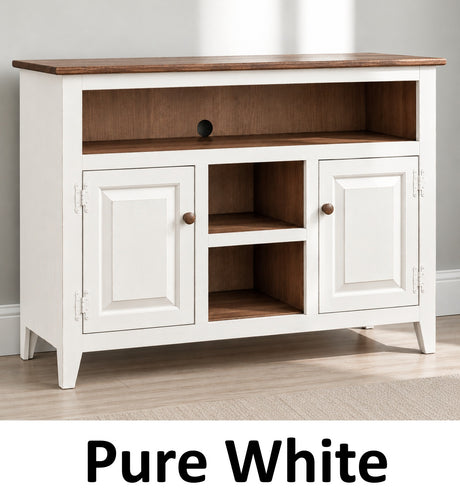 Amish Handmade TV Stand - 2 Door Cabinet - Primitive - Storage - TV Cabinet - Home - Multipurpose Cabinet - Rustic - Open Shelf TV Console