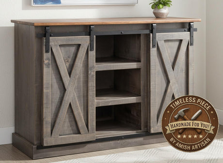 Amish Handmade TV Stand - 2 Door Cabinet - Primitive - Storage - TV Cabinet - Multipurpose Cabinet - Rustic - Sliding Doors - TV Console