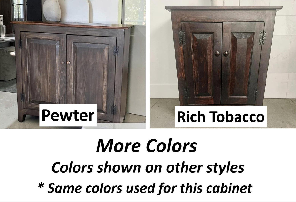 Amish Handmade TV Stand - 2 Door Cabinet - Primitive - Barnhouse TV Cabinet - Multipurpose Cabinet - Rustic Sliding Doors TV Console Drawers
