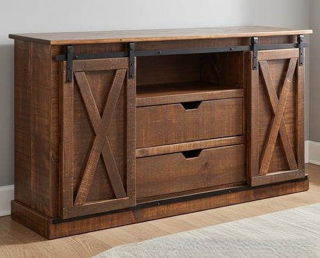 Amish Handmade TV Stand - 2 Door Cabinet - Primitive - Barnhouse TV Cabinet - Multipurpose Cabinet - Rustic Sliding Doors TV Console Drawers