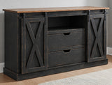 Amish Handmade TV Stand - 2 Door Cabinet - Primitive - Barnhouse TV Cabinet - Multipurpose Cabinet - Rustic Sliding Doors TV Console Drawers