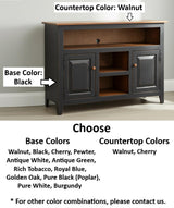 Amish Handmade TV Stand - 2 Door Cabinet - Primitive - Storage - TV Cabinet - Home - Multipurpose Cabinet - Rustic - Open Shelf TV Console