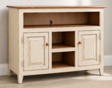 Amish Handmade TV Stand - 2 Door Cabinet - Primitive - Storage - TV Cabinet - Home - Multipurpose Cabinet - Rustic - Open Shelf TV Console