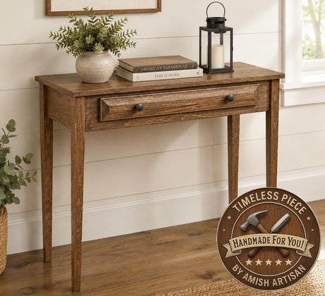 Amish Handmade Table with Drawer - Furniture - Living Room Table - Home Décor - Farmhouse - Country Decor - Primitive - Rustic Table - Home
