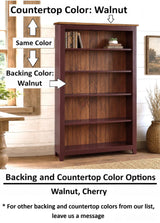 Wide Bookcase 4ft, Primitive Furniture Rustic Organizer Book Shelf Amish Made Furniture For Book Lovers Rustic Unique Antique Home Study