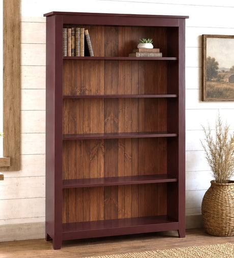 Wide Bookcase 4ft, Primitive Furniture Rustic Organizer Book Shelf Amish Made Furniture For Book Lovers Rustic Unique Antique Home Study