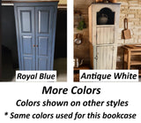 Wide Bookcase 4ft, Primitive Furniture Rustic Organizer Book Shelf Amish Made Furniture For Book Lovers Rustic Unique Antique Home Study